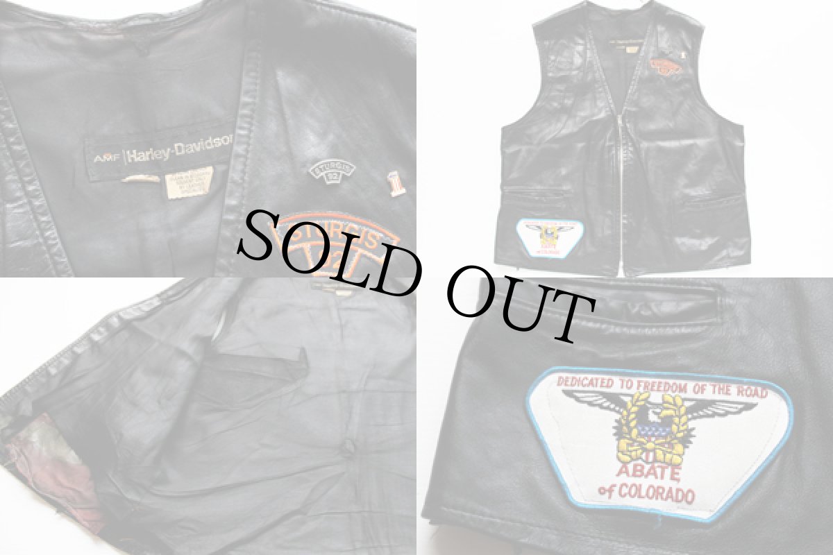 画像3: 70s AMF Harley-Davidson ハーレー ダビッドソン レザーベスト (3)