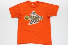 画像2: 80s YAMAHAヤマハ モトクロス Tシャツ オレンジ M (2)