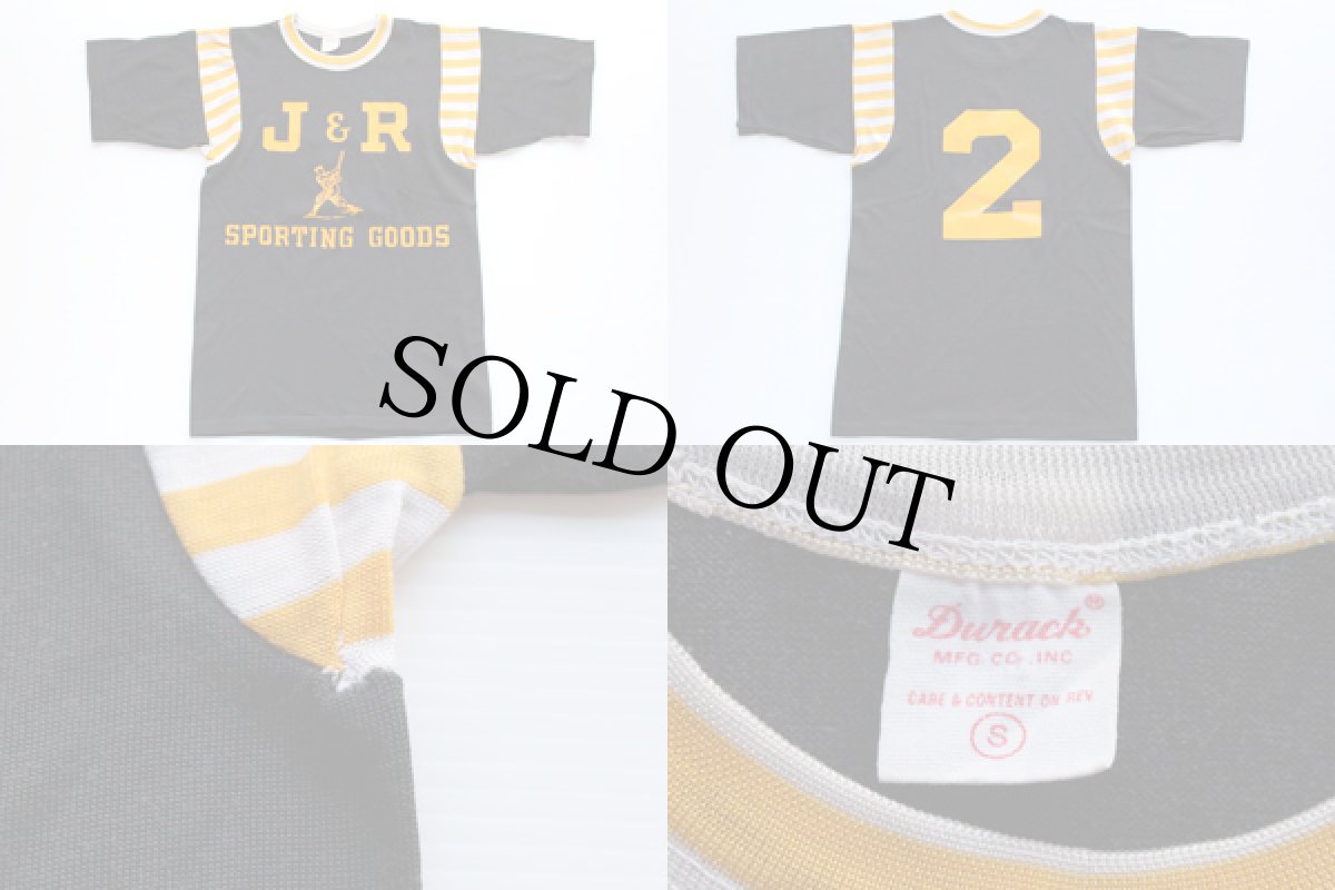 画像2: 60s Durack アスレチックTシャツ 黒 S (2)