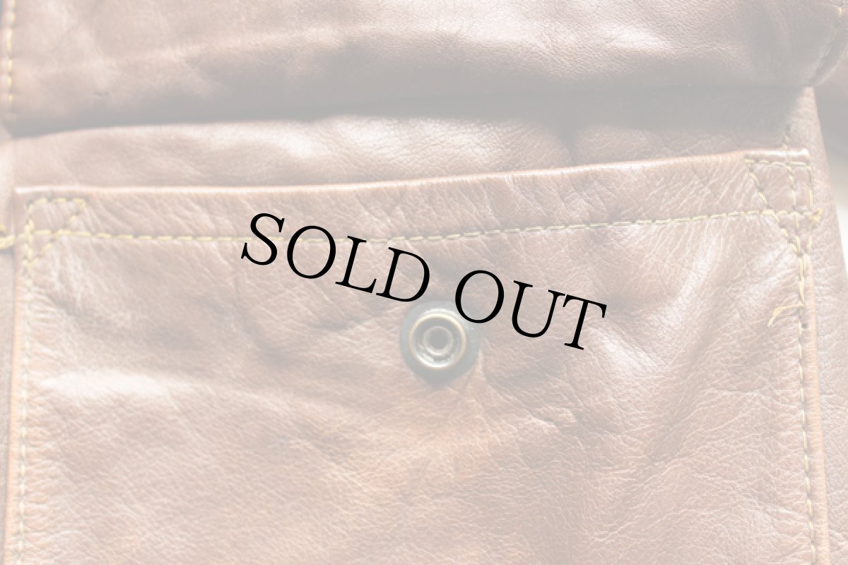 画像4: 40s A-2 MTU レザーパッチ付き フライト レザージャケット (4)