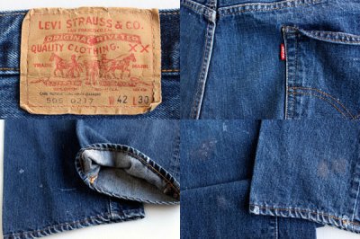 画像2: 70s USA製 Levi'sリーバイス 505 シングル 66前期 デニムパンツ w42 L30