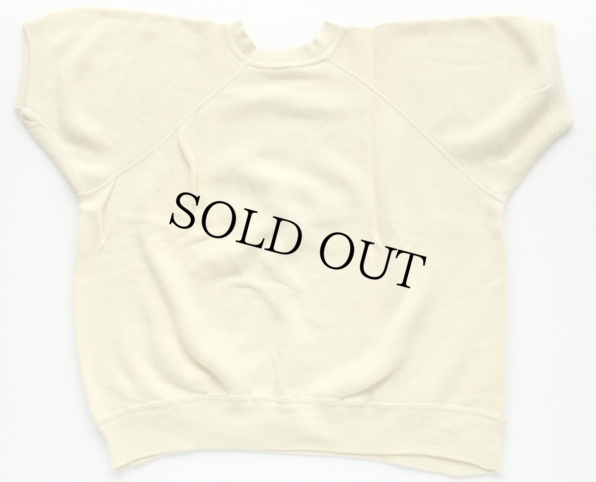 画像2: 60s COLLEGE REJECT 半袖スウェット 薄黄 (2)