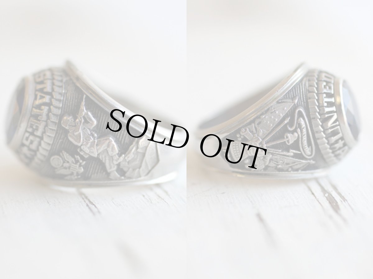 画像2: ビンテージ U.S.ARMY ミリタリーリング★シルバー  (2)