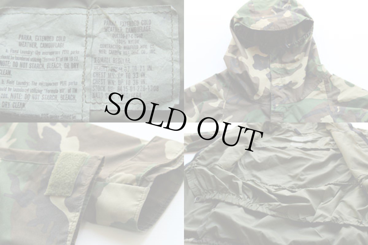 画像3: 80s 米軍 U.S.ARMY ECWCS GEN1 ウッドランドカモ GORE-TEXゴアテックスパーカー 初期型 XS-R (3)