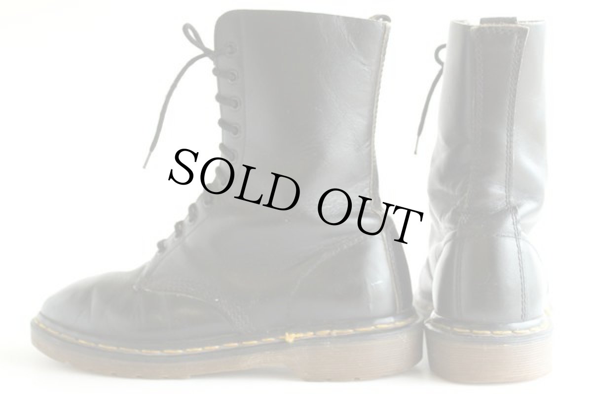 画像2: 英国製 DR.MARTENSドクターマーチン 10ホールブーツ 黒 UK8 (2)