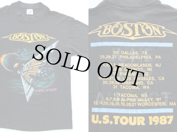 80s USA製 BOSTON U.S.TOUR 1987 バンドTシャツ 黒 L - Sixpacjoe Web Shop
