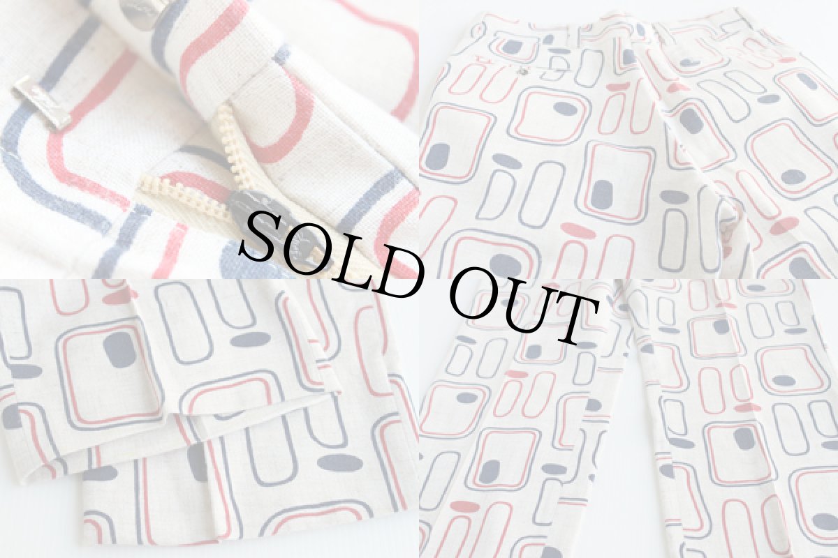 画像3: ビンテージ ミッドセンチュリー柄パンツ w34 (3)