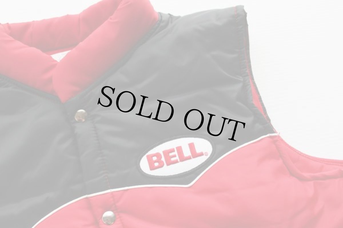 画像2: 70s BELL パッチ付き ツートン ヨーク切り替え 中綿入り レーシングベスト XL (2)