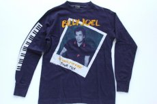 画像1: 80s USA製 BILLY JOELビリージョエル 鍵盤 1984 ツアー コットン 長袖Tシャツ 紺 S (1)