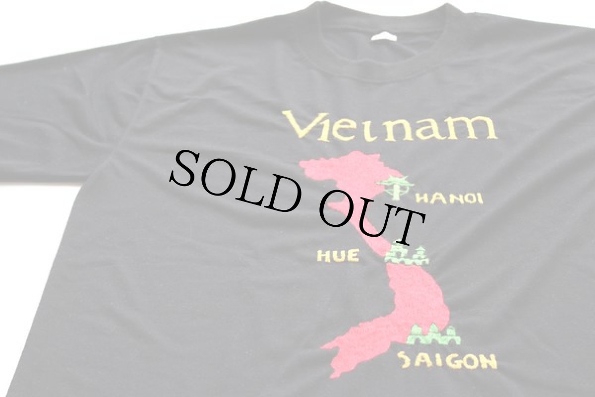 画像1: ベトナム刺繍 Tシャツ M (1)