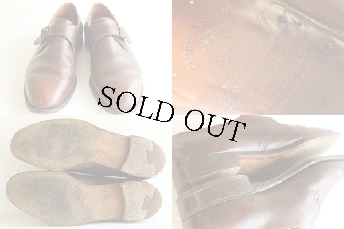 画像3: 英国製 Brooks Brothersブルックスブラザーズ モンクストラップ レザーシューズ★革靴 (3)