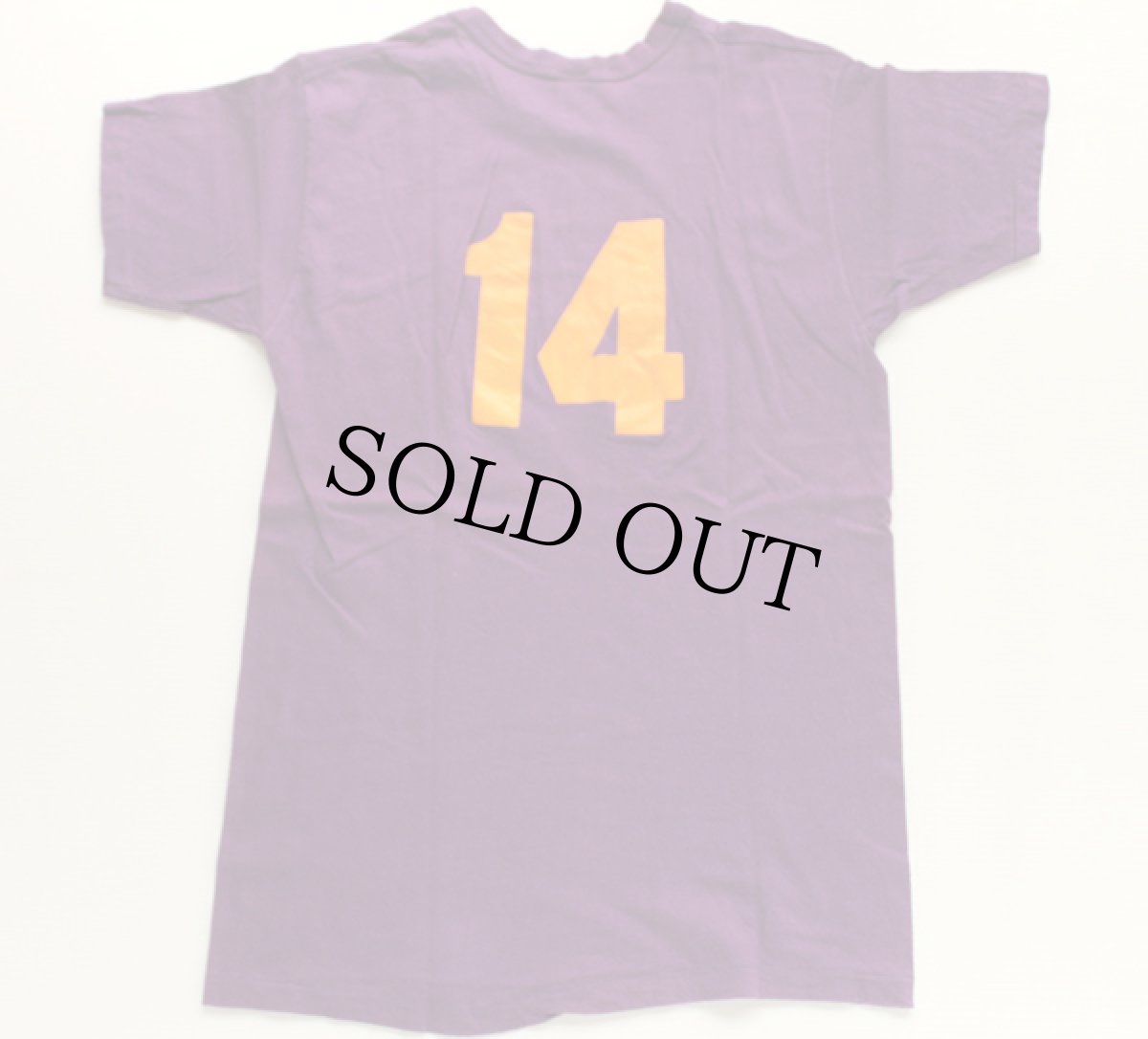 画像3: 70s USA製 RUSSELLラッセル 14 ナンバリング コットンTシャツ 紫 M (3)