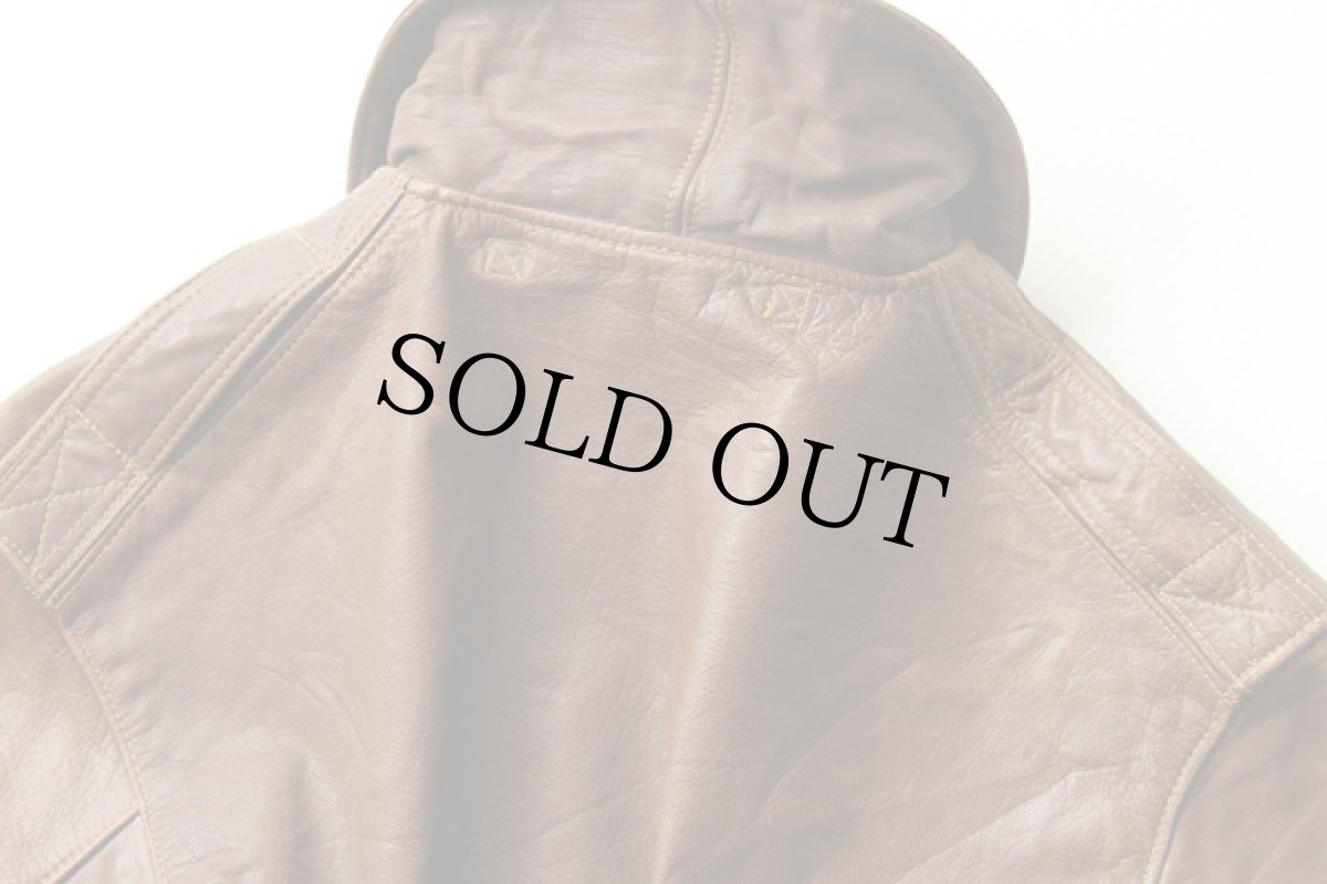 画像5: 40s A-2 MTU レザーパッチ付き フライト レザージャケット (5)