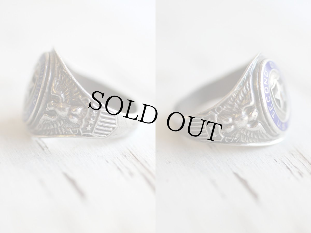 画像2: ビンテージ U.S.ARMY SECOND DIVISION ミリタリーリング★WW2 (2)