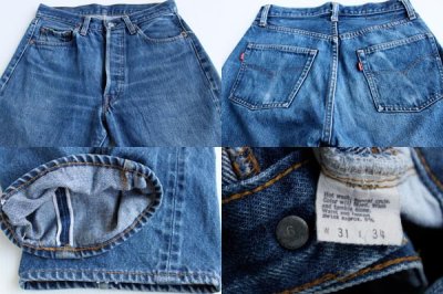 画像2: 70s USA製 Levi'sリーバイス 501 66後期 デニムパンツ W31 L34