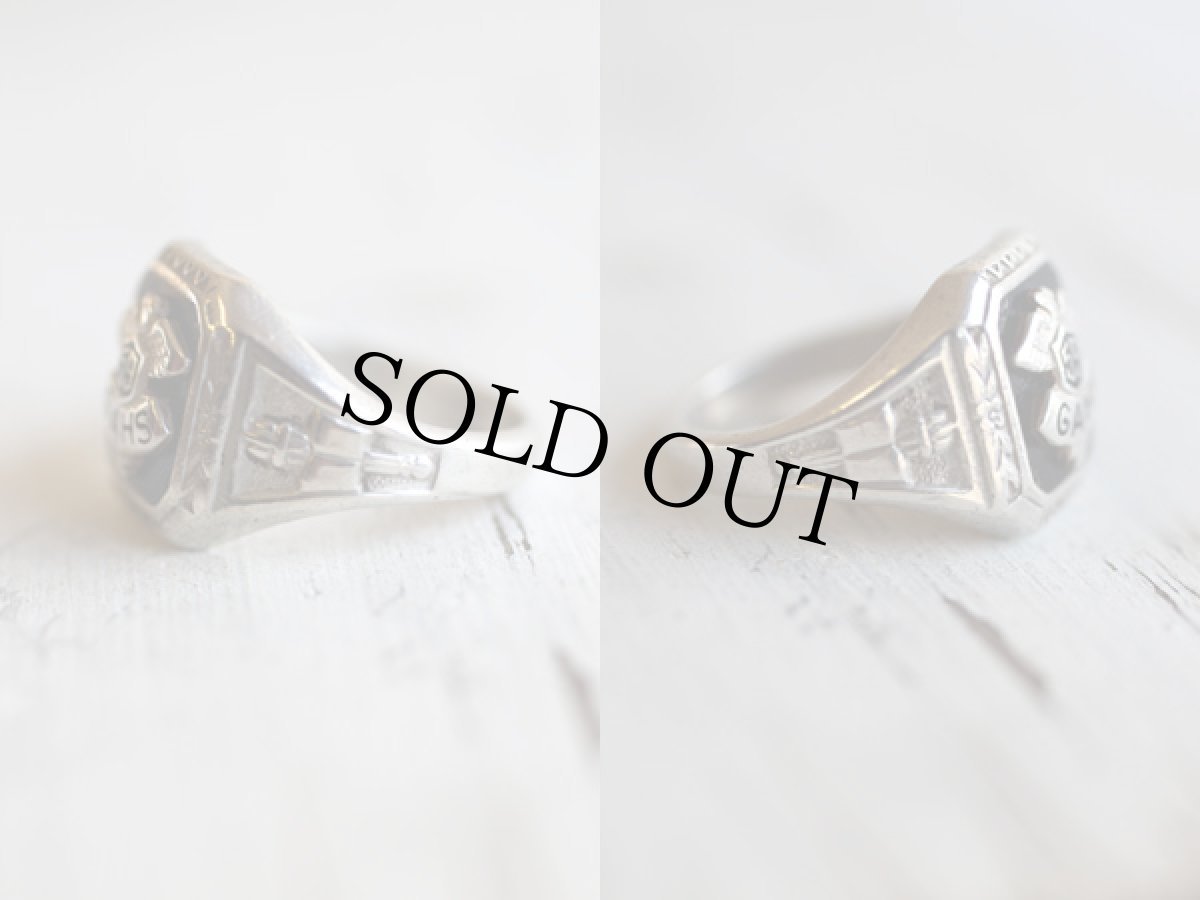 画像2: 50s 1959 GAHS シルバー カレッジリング★クラスリング (2)