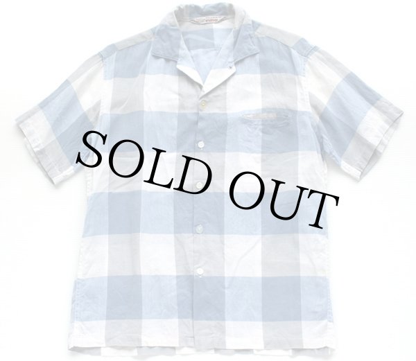 50s mcgregor ヴィンテージ マクレガー コットンシャツ 半袖 50s USA製 McGREGORマクレガー ブロックチェック 半袖コットン