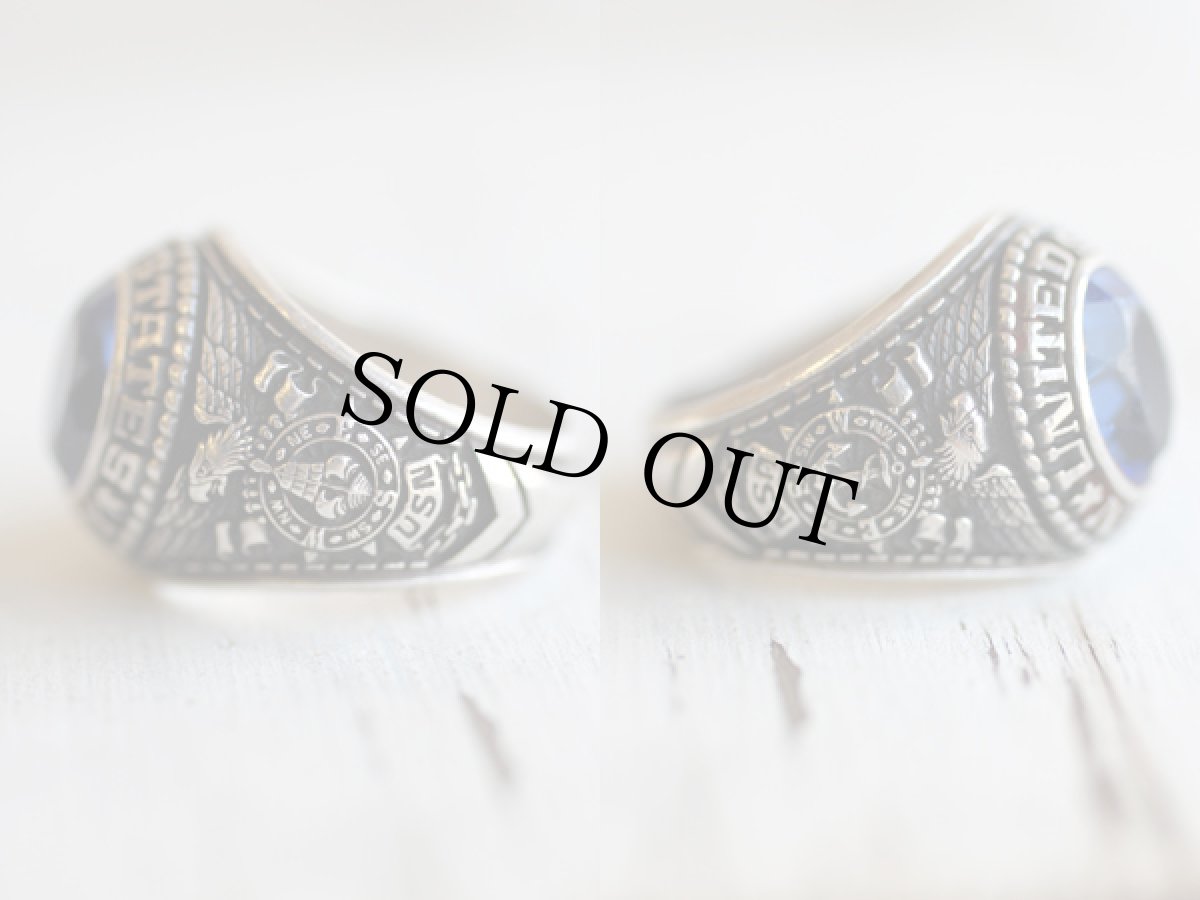 画像2: ビンテージ U.S.NAVY ミリタリーリング★シルバー (2)