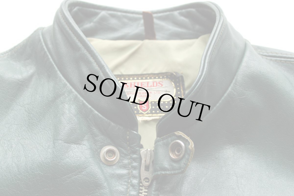 画像3: 70s SHIELDS シングルライダース レザージャケット 緑 (3)