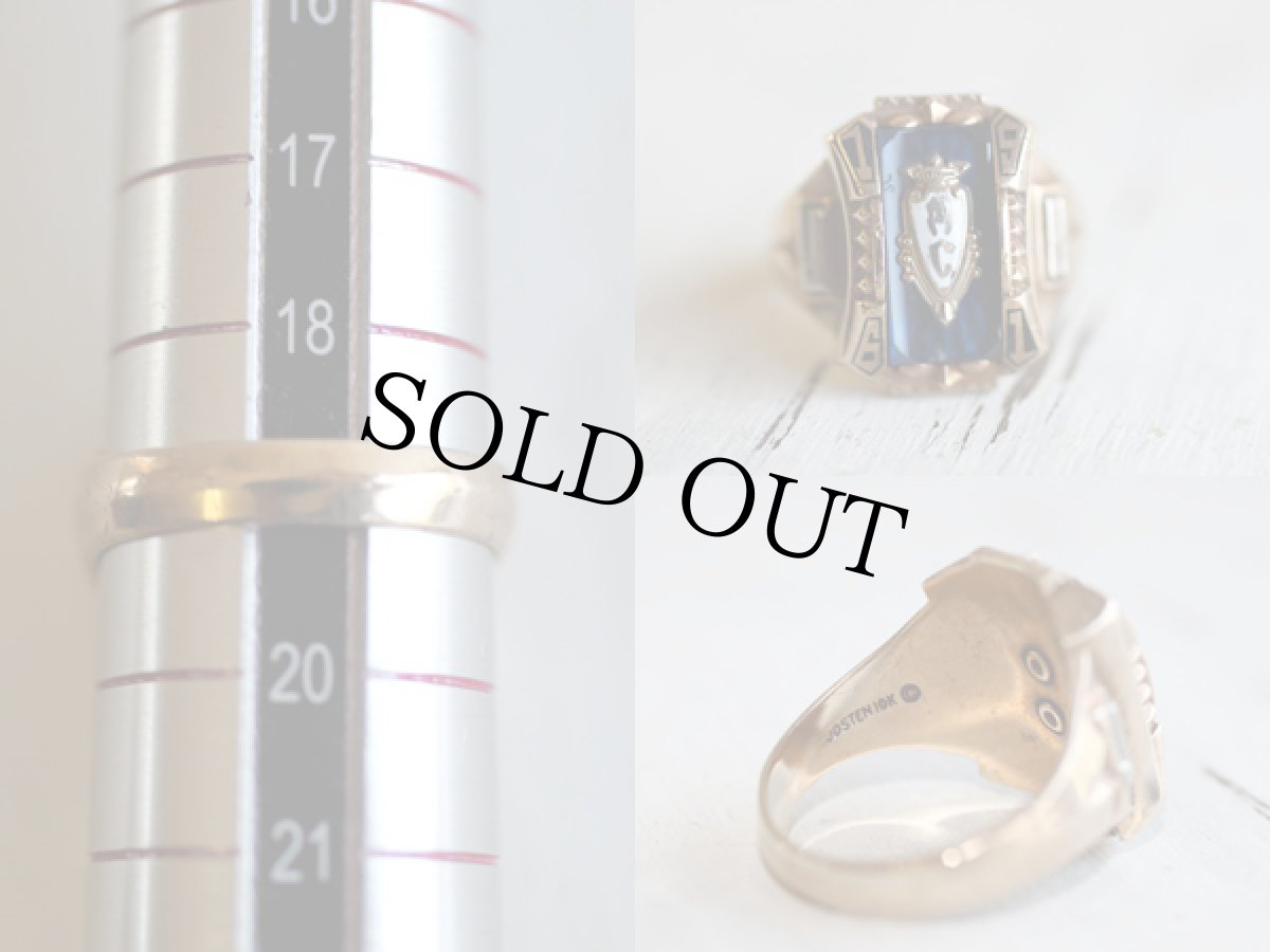 画像3: 60s JOSTEN 1961 10K ゴールド カレッジリング★クラスリング (3)