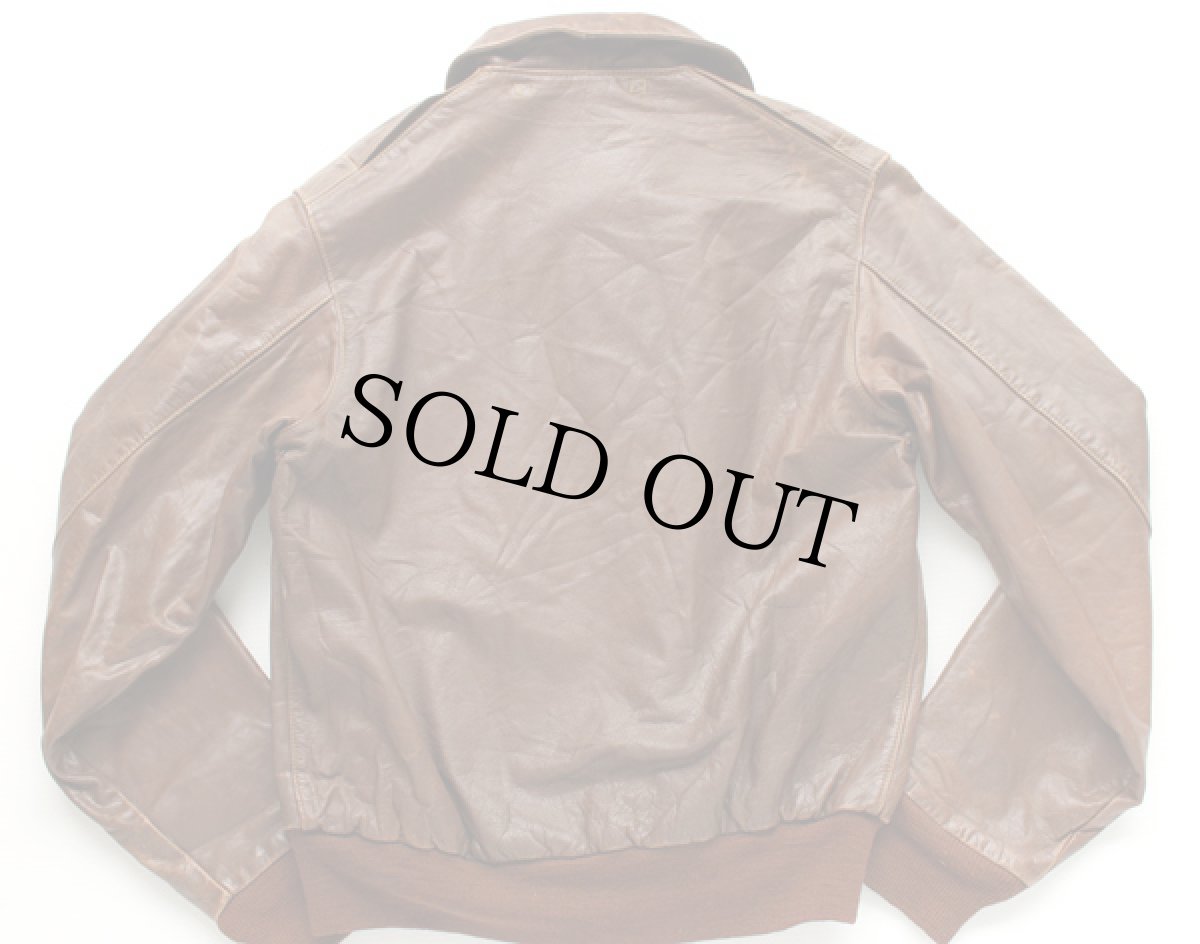 画像2: 40s A-2 MTU レザーパッチ付き フライト レザージャケット (2)