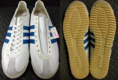 画像1: デッドストック★60s 西ドイツ製 adidasアディダス ROM ローマ 13.5