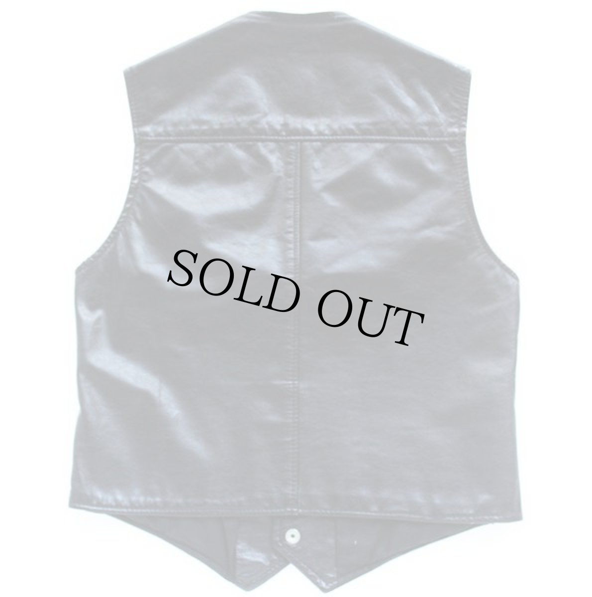 画像2: 80s BROOKSブルックス レザーベスト 黒 38 (2)