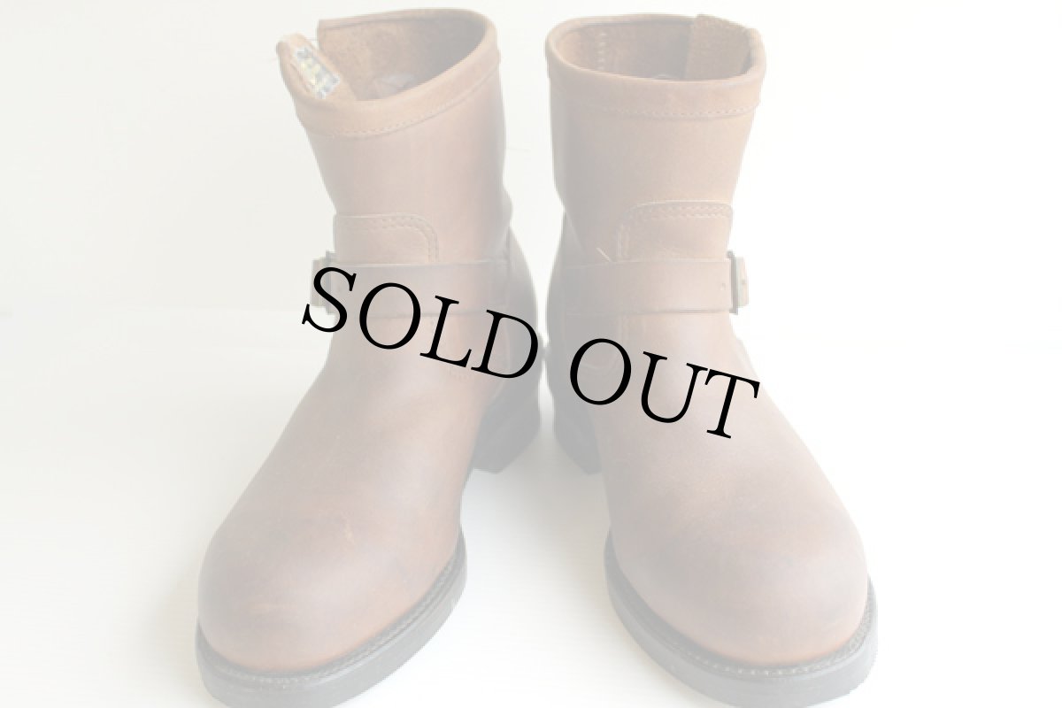 画像3: 90s USA製 CHIPPEWAチペワ PT91 ショートエンジニアブーツ 茶 10 (3)