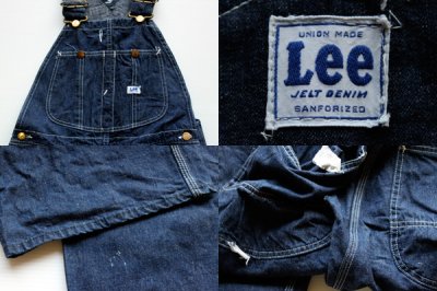 画像2: 50s USA製 Leeリー JELT DENIMジェルトデニム オーバーオール