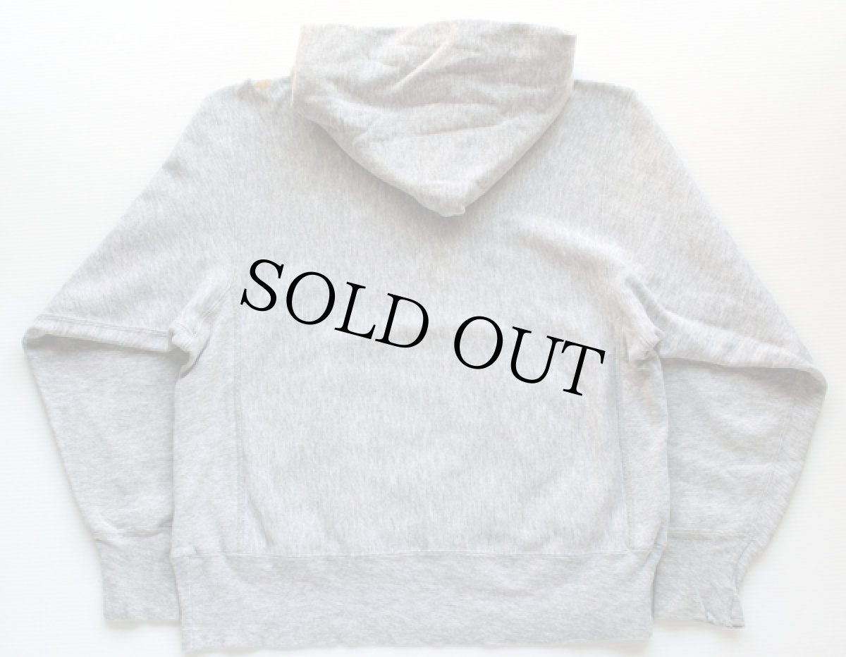 画像2: 80s USA製 Championチャンピオン GEORGETOWN リバースウィーブ スウェットパーカー 杢グレー M (2)