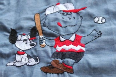 画像2: 70s BIGMACビッグマック スヌーピー×ミッキー マウス 刺繍 シャンブレーシャツ