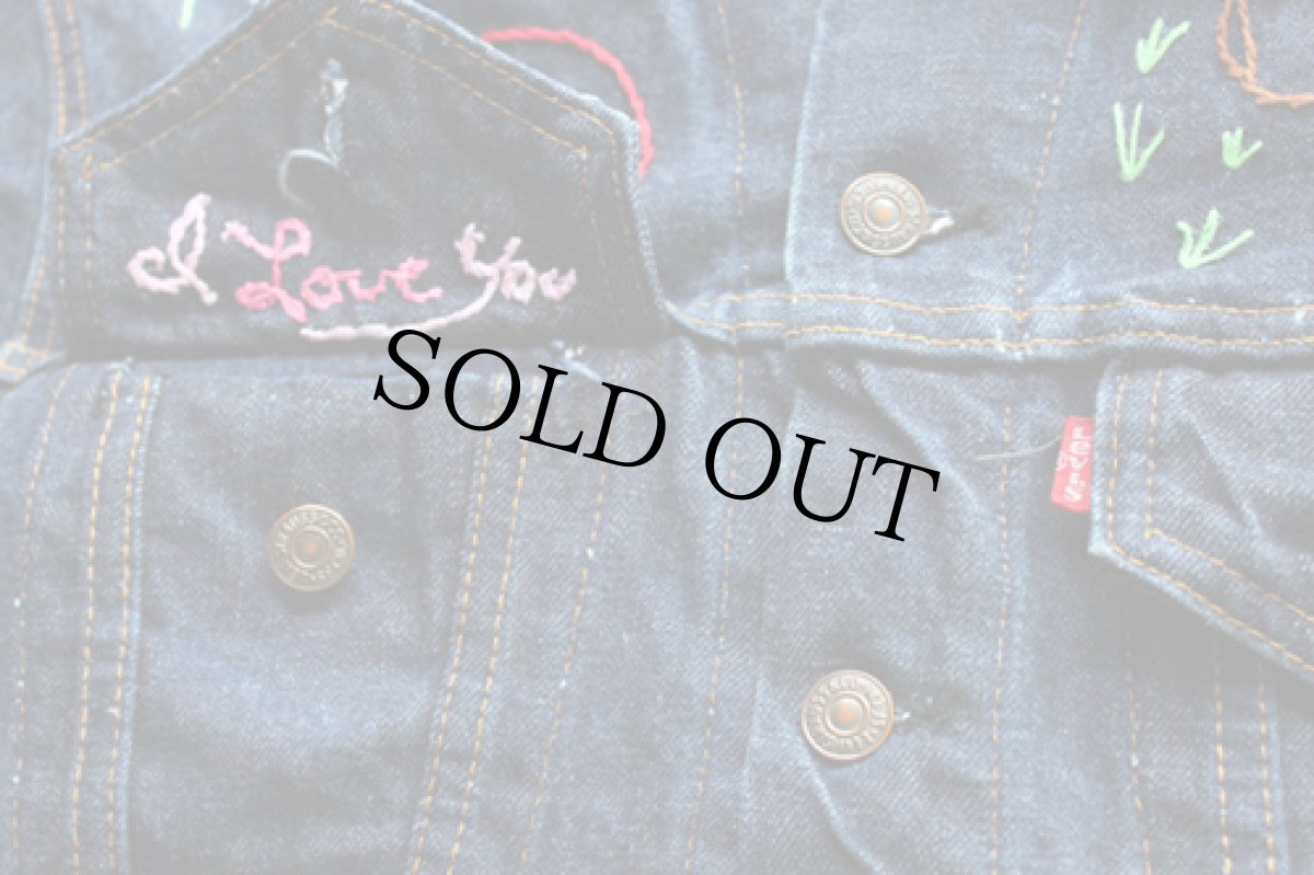 画像4: 70s USA製 Levi'sリーバイス 刺繍入り 70505 デニムジャケット 40 (4)