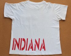 画像2: 80s USA製 Championチャンピオン INDIANA 両面 染み込みプリント コットン ポケットTシャツ 白 L (2)