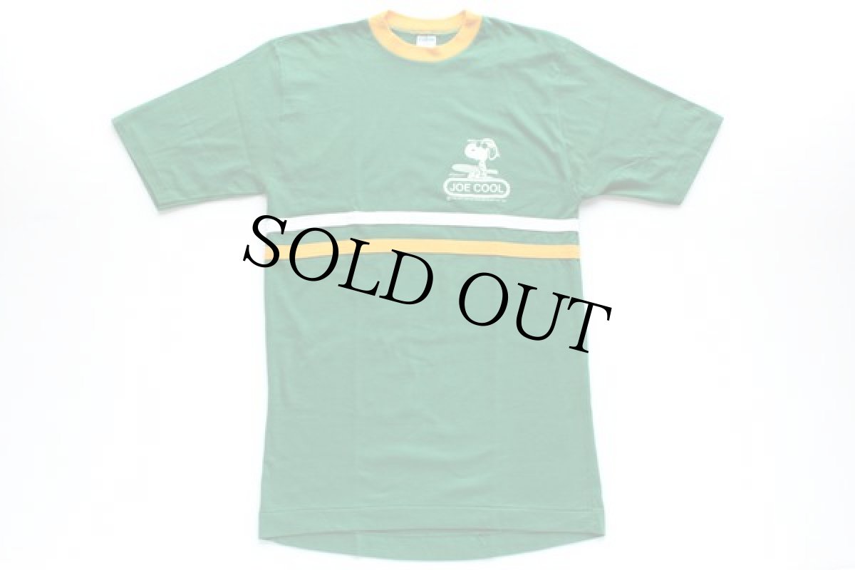 画像2: 70s USA製 Championチャンピオン スヌーピー JOE COOL Tシャツ 緑 L (2)