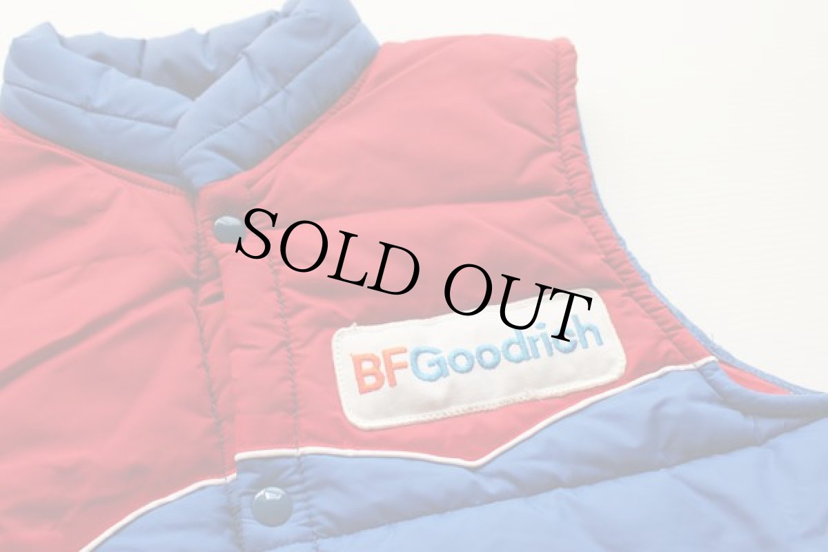 画像2: 70s BFGoodrich パッチ付き ツートン ヨーク切り替え 中綿入り レーシングベスト (2)