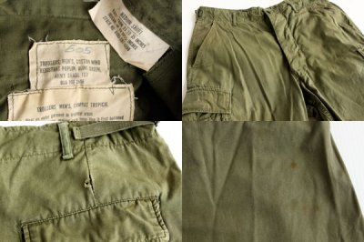 画像2: 60s 米軍 U.S.ARMY ジャングルファティーグパンツ 3rd ノンリップ M-S