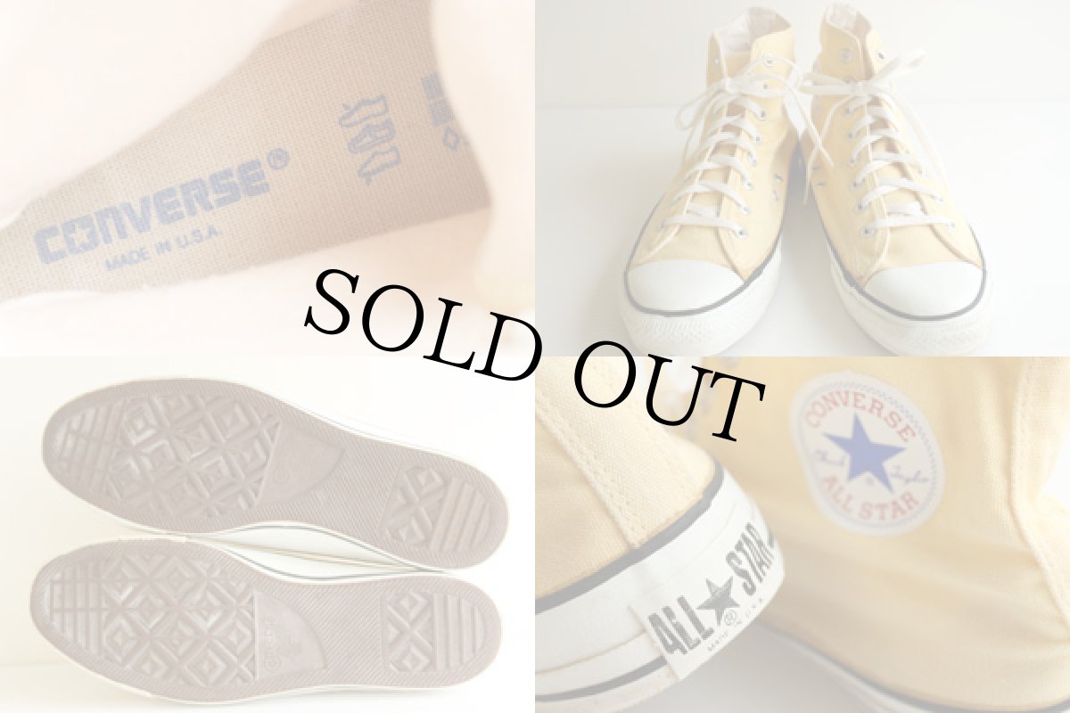 画像3: 90s USA製 CONVERSEコンバース ALL STARオールスターHI 薄黄 11 (3)