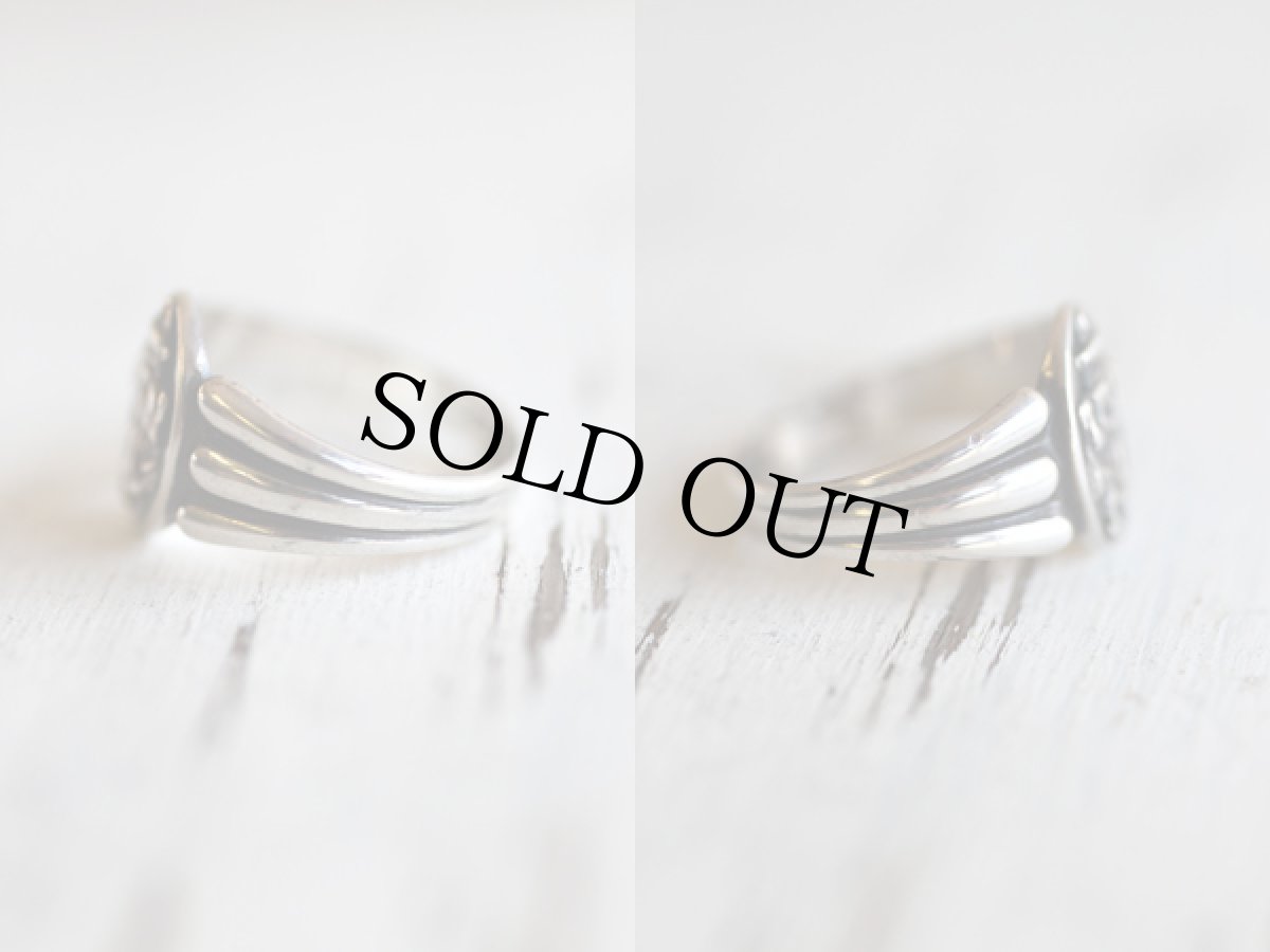 画像2: ビンテージ U.S.NAVY ミリタリーリング★シルバー ピンキー (2)