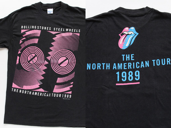 80s USA製 ROLLING STONESローリングストーンズ THE NORTH AMERICAN TOUR 1989 バンドTシャツ