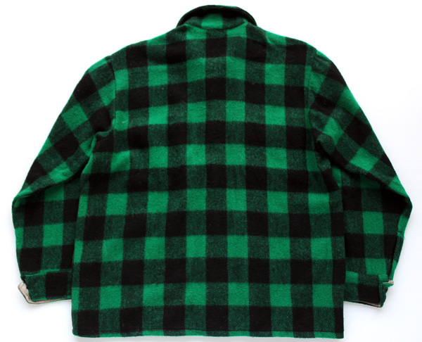 50s カナダ製 GerhardKennedy バッファローチェック ウールシャツ 緑 