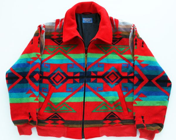 80s USA製 PENDLETONペンドルトン ネイティブ柄 ウール ブランケット ...