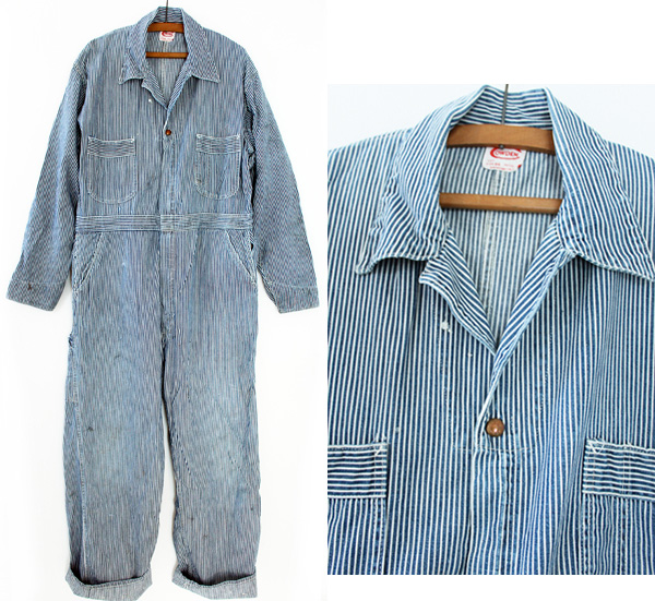 50s COWDEN ヒッコリー オールインワン 44R☆つなぎ - Sixpacjoe Web Shop