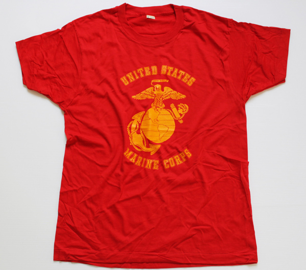 80sデッドストック USA製 USMC Tシャツ 赤 L - Sixpacjoe Web Shop