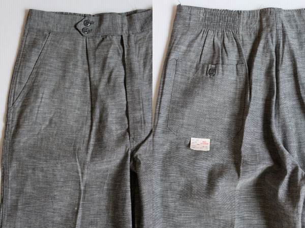 デッドストック☆60s UNKNOWN グレーシャンブレーパンツ L - Sixpacjoe デッドストック☆60s UNKNOWN グレーシャンブレーパンツ L - Sixpacjoe