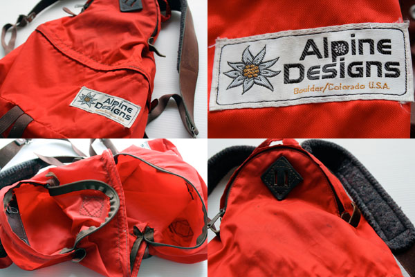 70s Alpine Designs アルパインデザイン 2気筒 デイパック 赤 