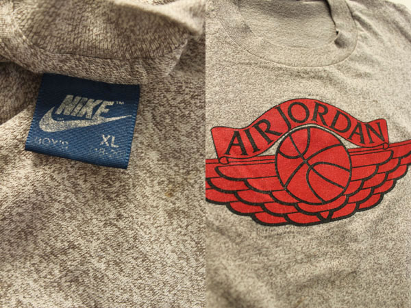 80s NIKEナイキ AIR JORDAN エア ジョーダン Tシャツ 杢グレー