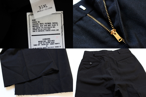 80s US NAVY 米軍 NAVY BLUE 3346 トラウザーズ