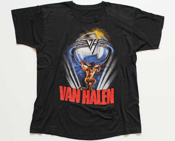 80s VAN HALENヴァンヘイレン TOUR 1986 コットン バンドTシャツ 黒 