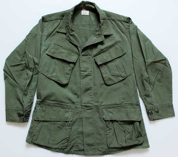 60s 米軍 U.S.ARMY ジャングルファティーグジャケット ノンリップ 3rd