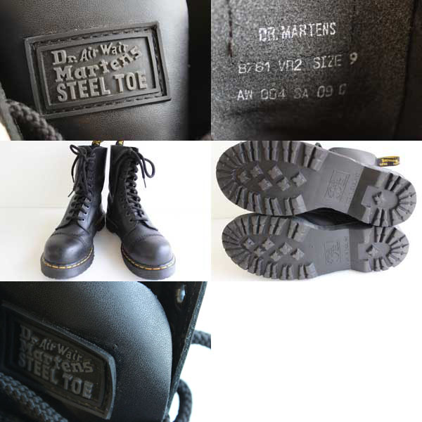 英国製 DR.MARTENSドクターマーチン 10ホールブーツ 黒 UK9